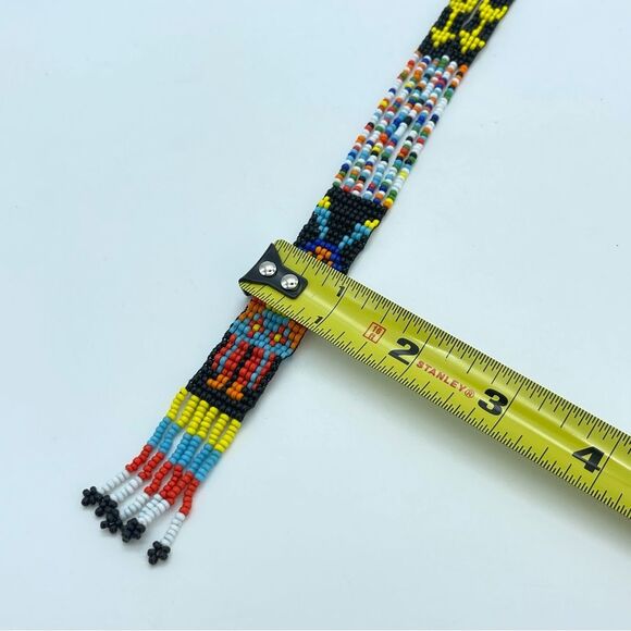 Vintage Seed Bead Necklace Native American Indian Motif - Picture 8 of 8